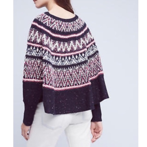 Anthropologie Sleeping On Snow Sweater Poncho - Picture 2 of 8